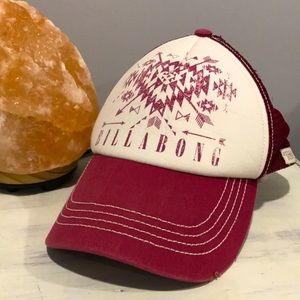 ❤️Billabong Burgundy Red Mesh Trucker Ball Cap❤️